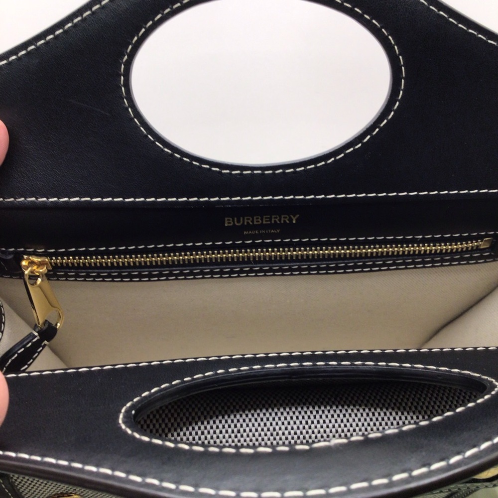 BURBERRY, HORSEFERRY, NWT, POCKET TOTE, MINI, MADE IN ITALY - Picture 12 of 16